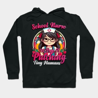 School Nurse 100 Days Of Patching Tiny Humans 100th Day Hoodie